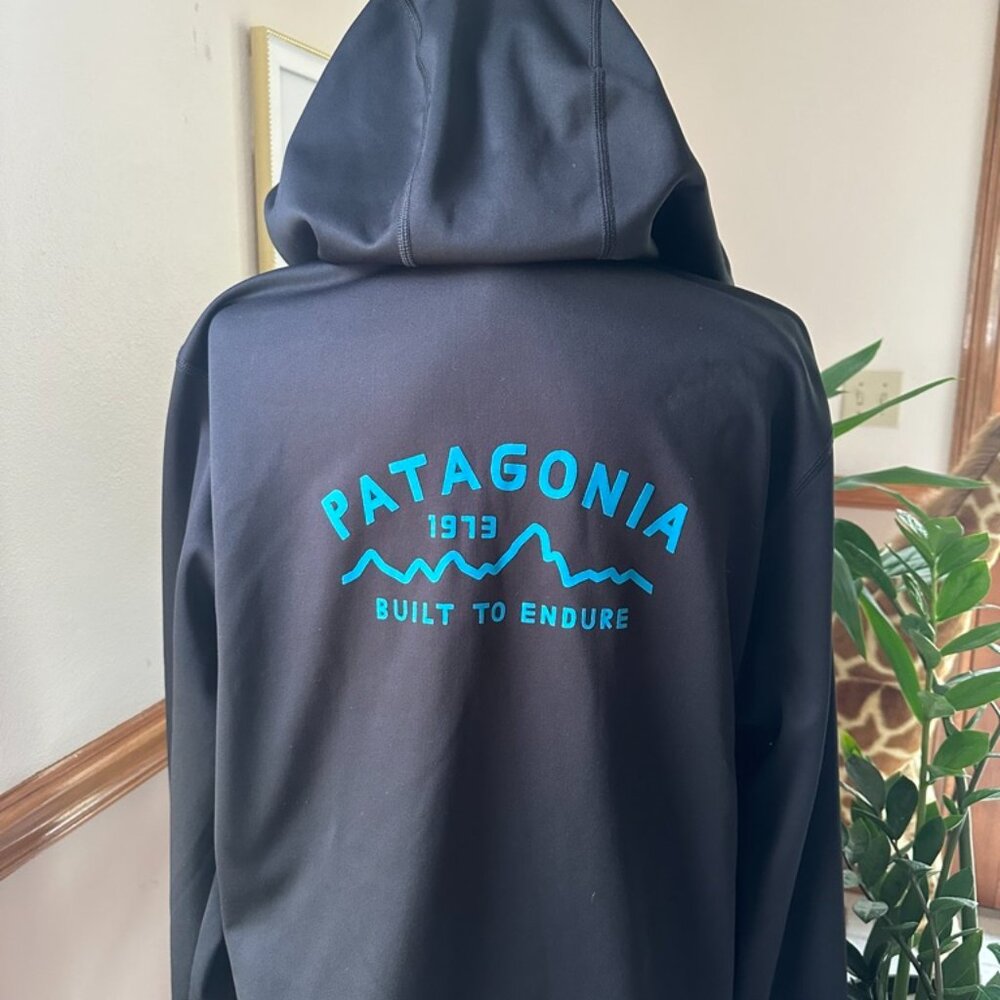 Patagonia Mens Full Zip Hoodie, Tech Fleece, Black, L - Picture 2 of 10